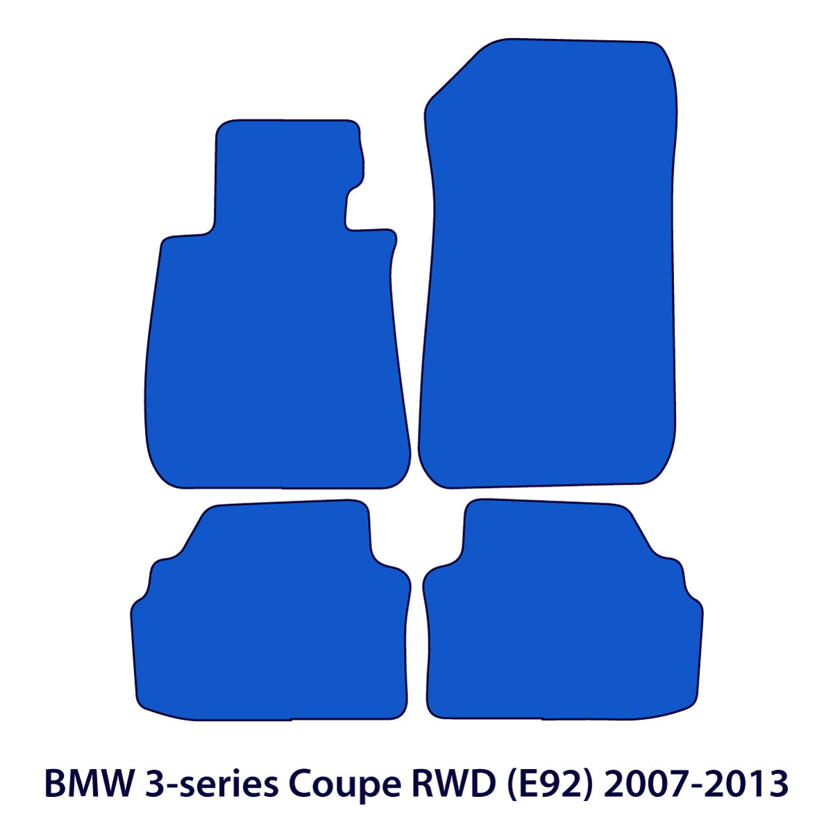 BMW 3-Series Coupé Velour Floor Mats 2006-2013 – RWD Only – E92 – Beige