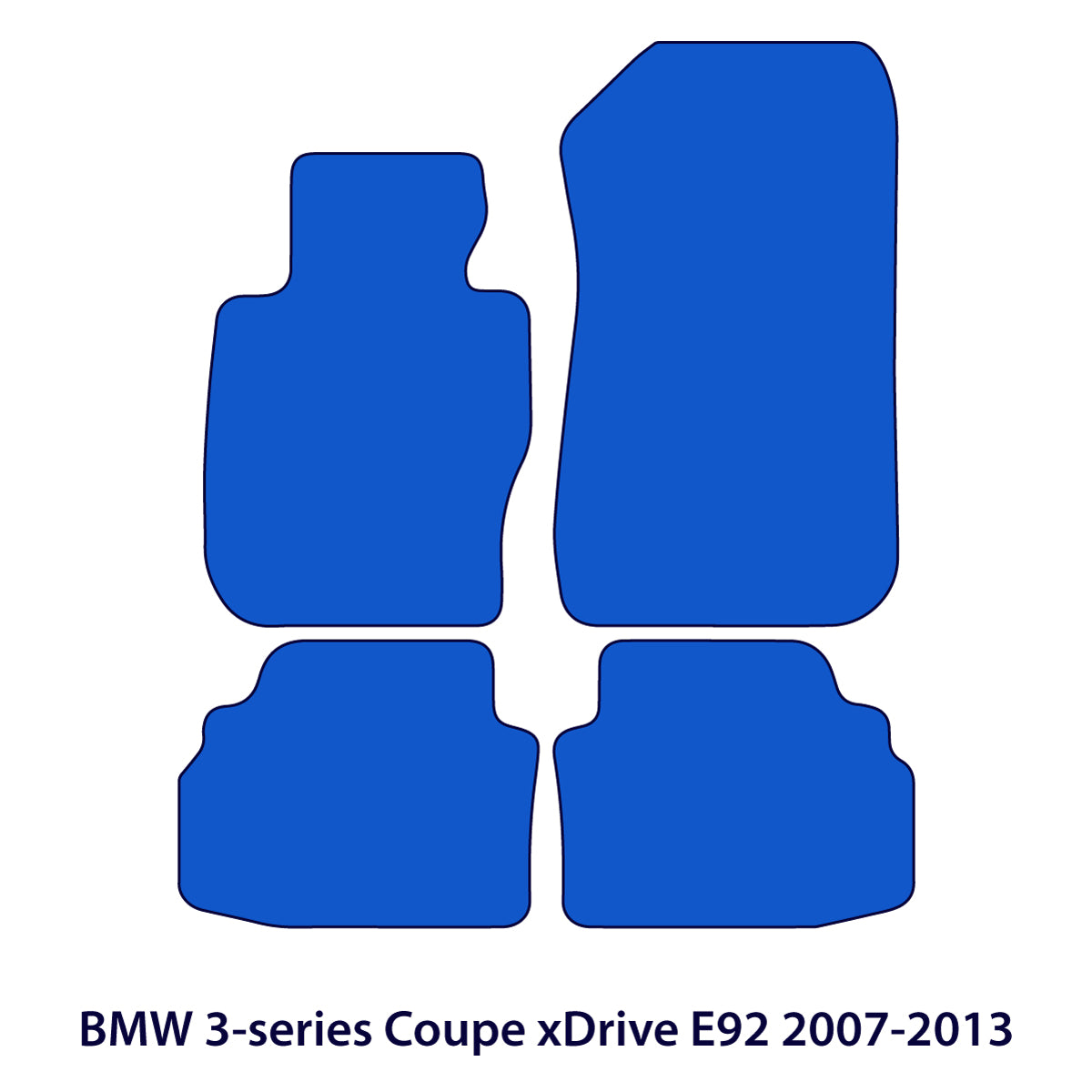 BMW 3er Coupé Fußmatten 2006–2013 – xDrive E92 – Schwarz Exklusiv