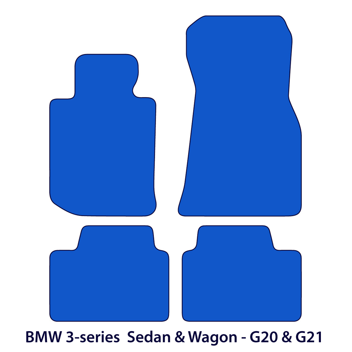 Dywaniki welurowe do BMW Seria 3 Sedan 2018-2026 i Kombi 2020-2026 – G20, G21, G80 – Czarne Exclusive