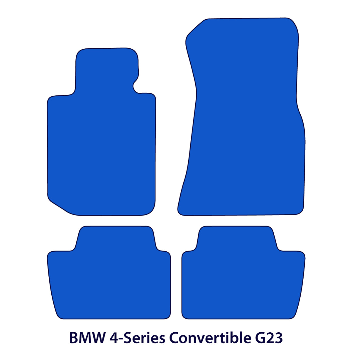BMW 4er Cabrio Velours-Fußmatten 2020–2026 – G23 G83 – Schwarz Exklusiv