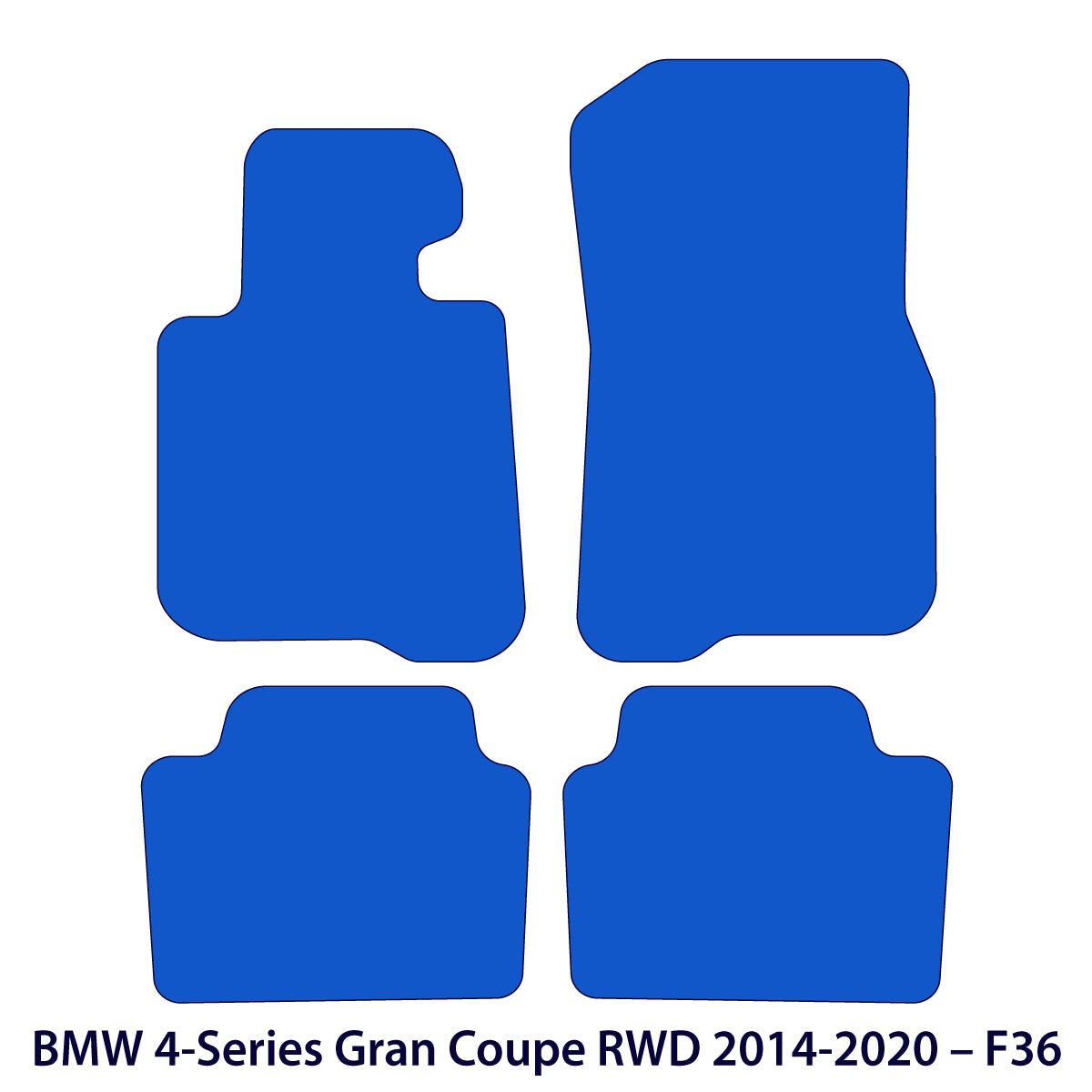 BMW 4-Series Gran Coupe RWD Velour Floor Mats 2014-2020 – F36 – Beige