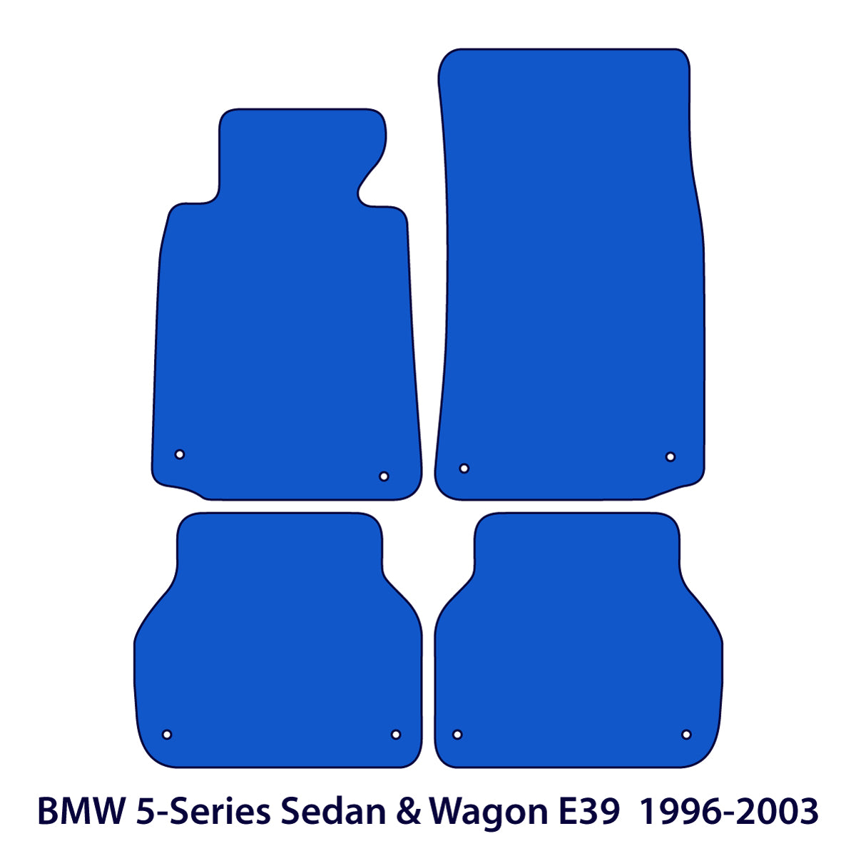 BMW 5-Series Velour Floor Mats 1995-2004 – E39 – Black Exclusive