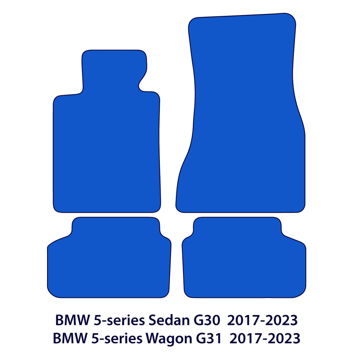 BMW 5-Series Velour Floor Mats 2016–2024 – G30, G31, F90 – Beige