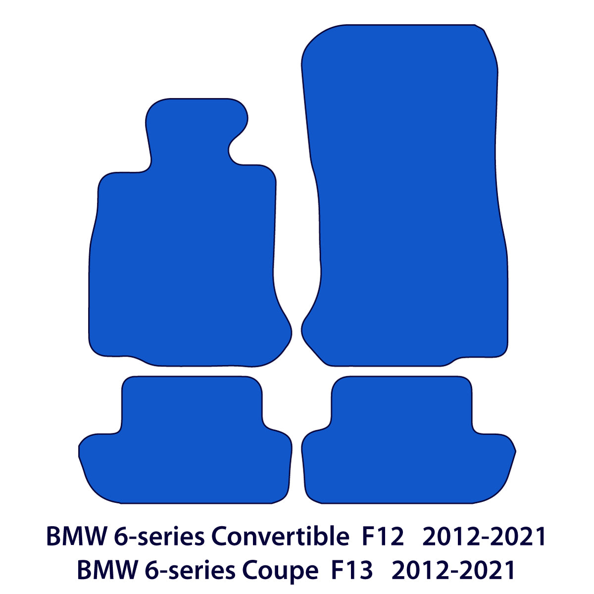 BMW 6er Cabrio &amp; Coupé Velours Fußmatten 2012–2018 – F12, F13 – Beige