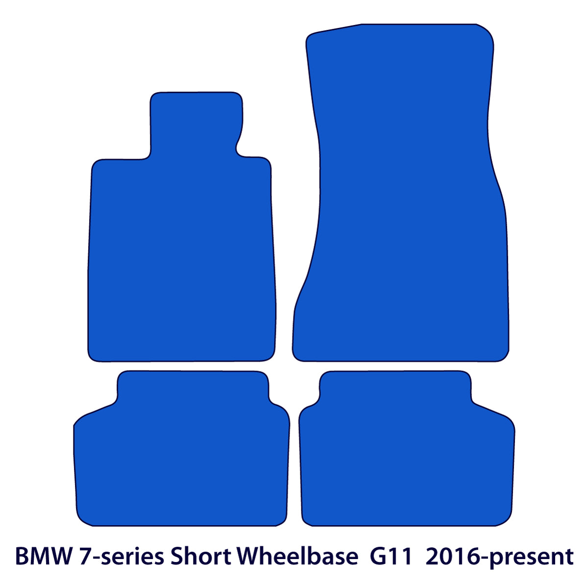 BMW 7-Series Velour Floor Mats 2015-2022 – Short Wheelbase G11 – Beige