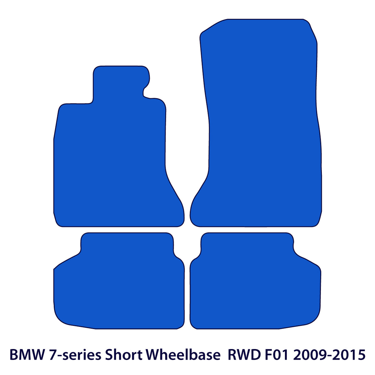 BMW 7-Series Velour Floor Mats 2008-2015 RWD – Short Wheelbase F01 – Beige