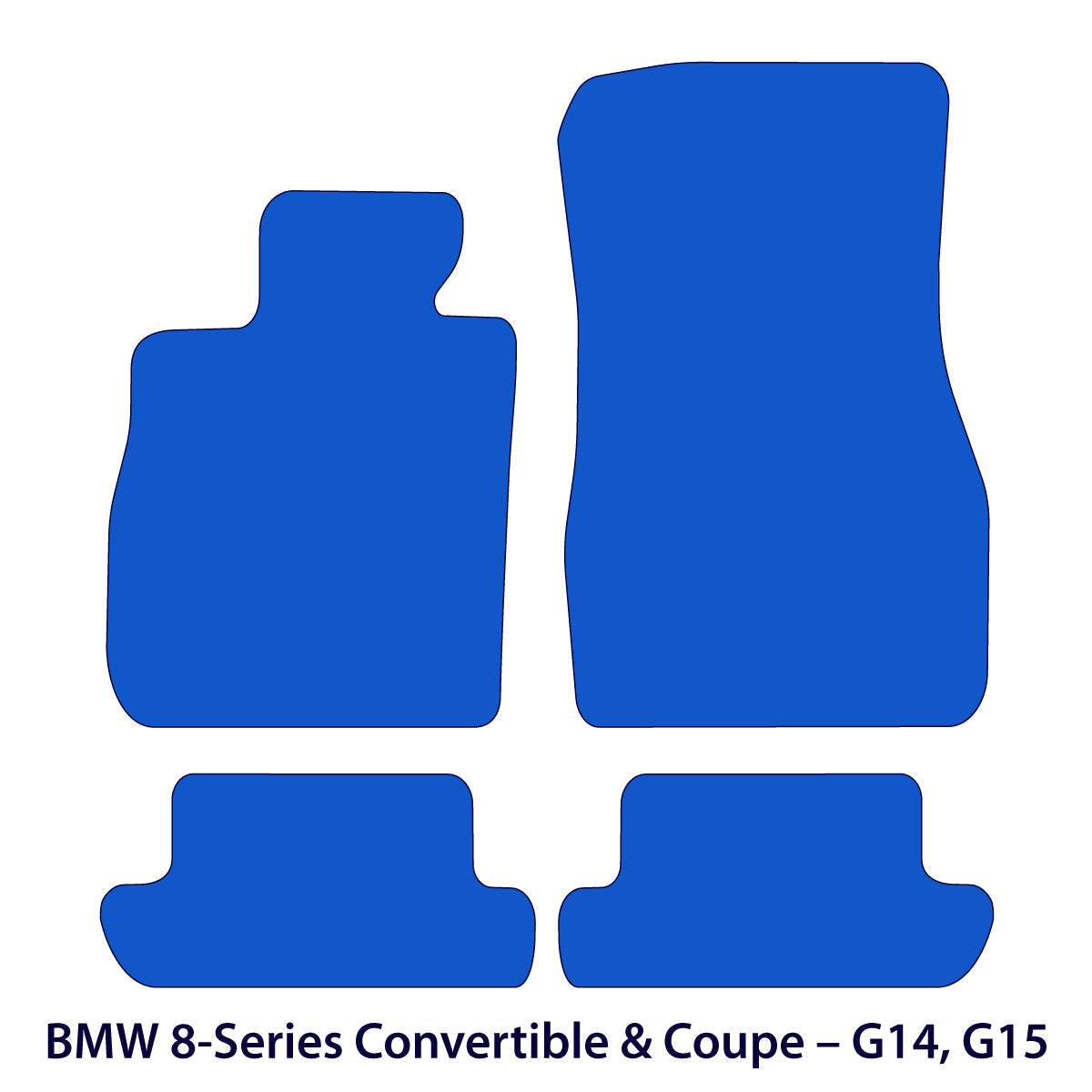 BMW 8-Series Coupé &amp; Convertible Velour Floor Mats 2018-2026 – G14, G15 – Beige