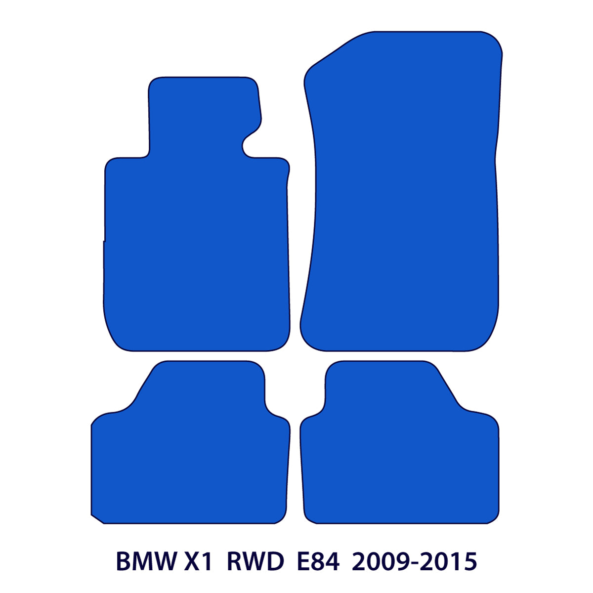 BMW X1 Velours Fußmatten 2009–2015 – RWD E84 – Beige