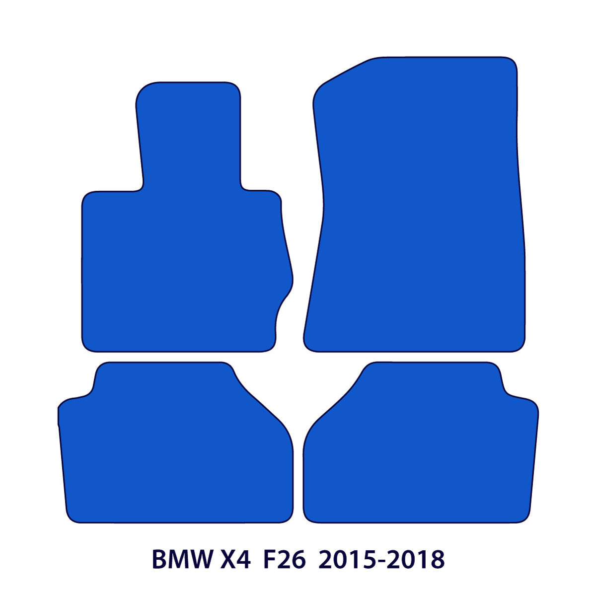 BMW X4 Velour Floor Mats 2014–2018 – F26 – Black Exclusive