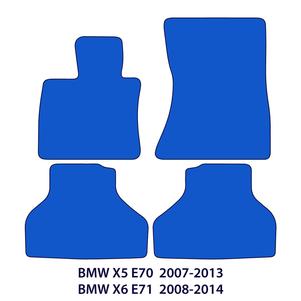 BMW X5 2007-2013 &amp; X6 2008-2014 Velour Floor Mats – E70 &amp; E71 – Beige