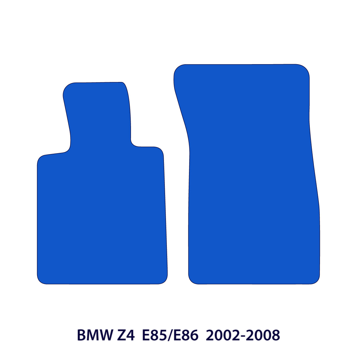 BMW Z4 Velours Fußmatten 2002-2008 – E85/E86 – Schwarz Exklusiv