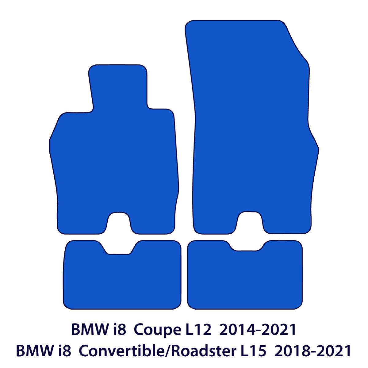 Dywaniki welurowe do BMW i8 2014-2020 – L12 i L15 – Beżowe