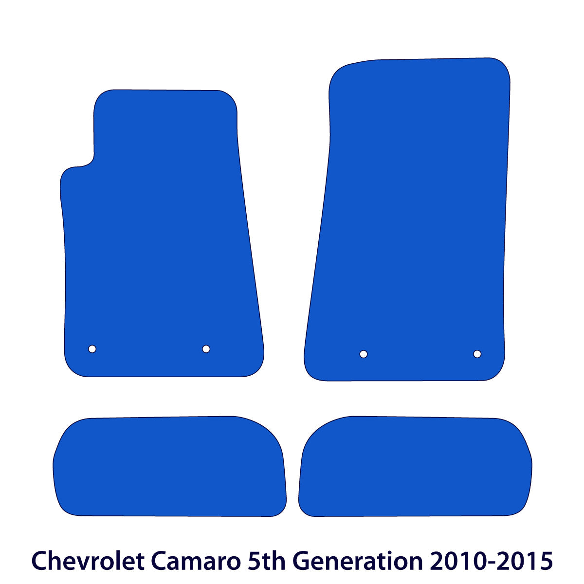 Chevrolet Camaro Velours Fußmatten 2010-2015 – Schwarz Exklusiv