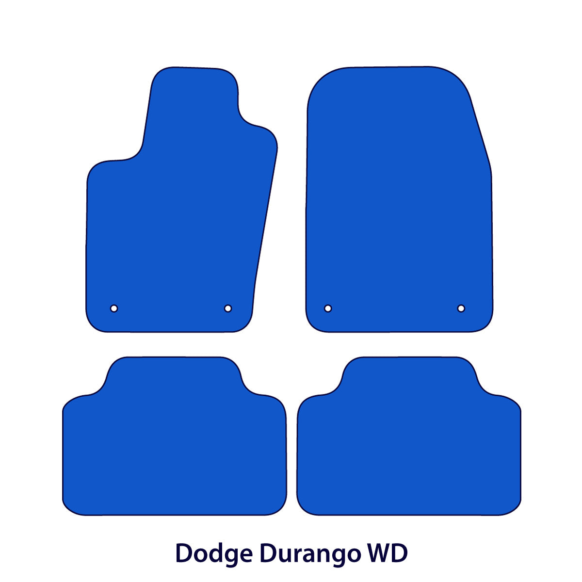Dodge Durango Velours-Fußmatten 2016–2025 – WD – Beige