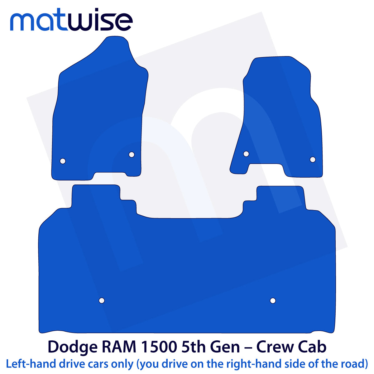 Dodge RAM 1500 Long Velour Floor Mats – 2019-2026 – Black Exclusive