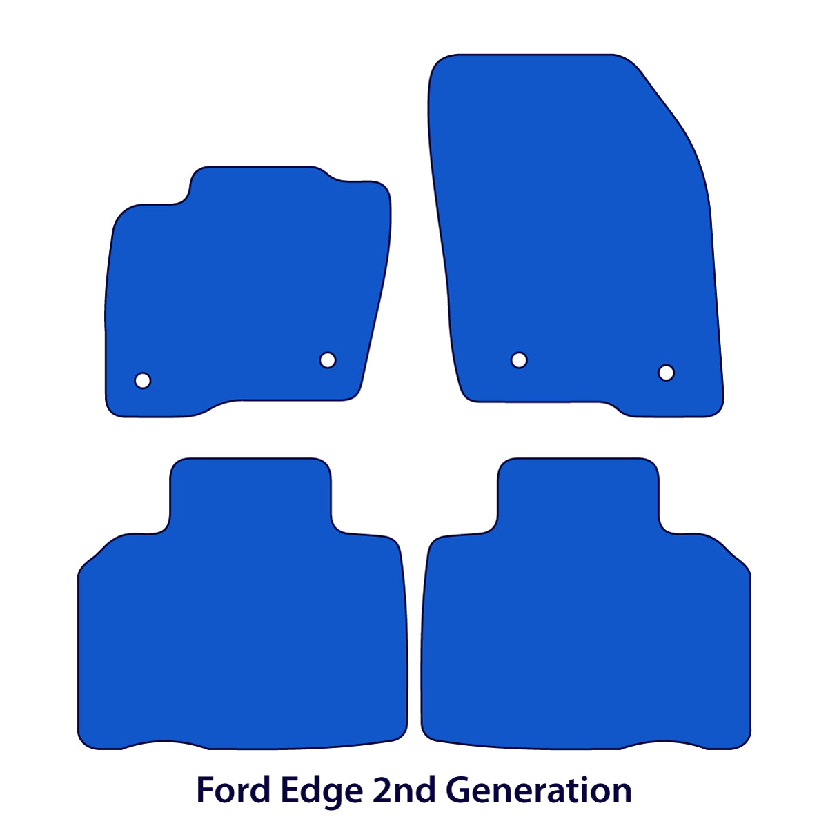 Ford Edge Floor Mats - Second Generation - Black