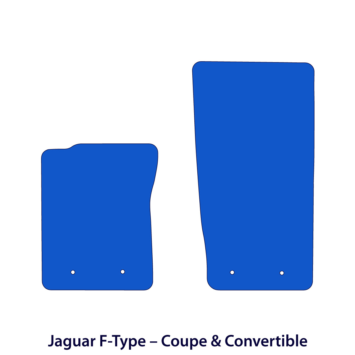 Jaguar F-Type Velour Floor Mats 2012-2024 – Coupe &amp; Convertible – Black