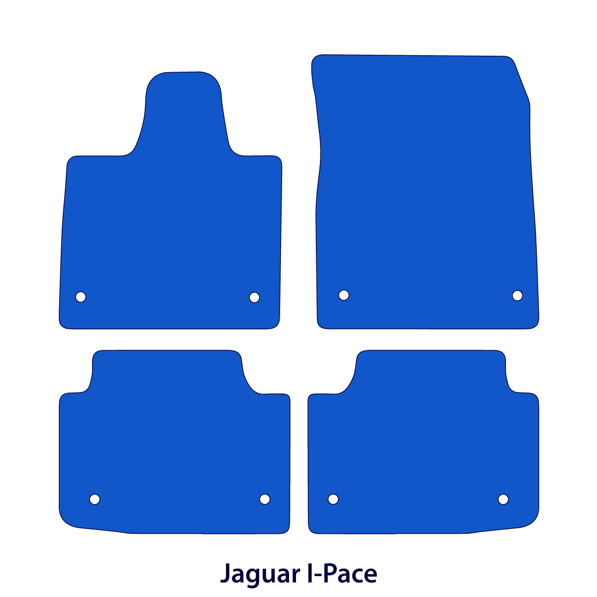Jaguar I-Pace Velour Floor Mats 2018-2024 – Black Exclusive