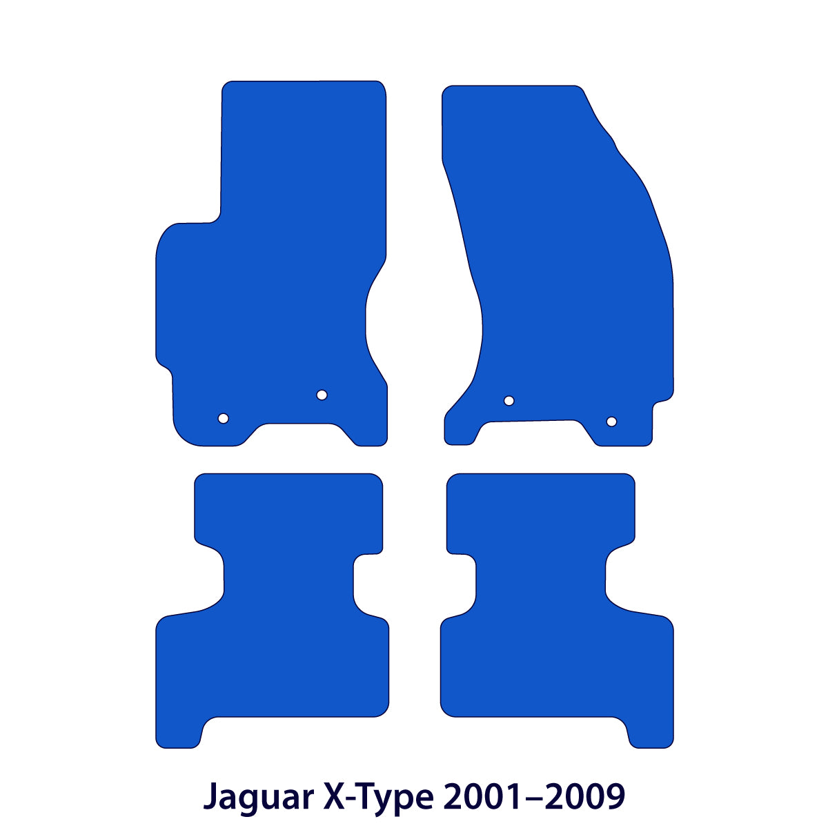 Dywaniki welurowe do Jaguar X-Type 2001-2009 – Czarne Exclusive