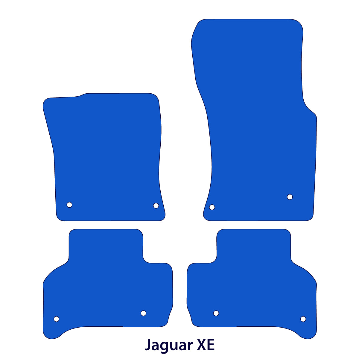 Dywaniki welurowe do Jaguar XE 2015-2024 – Czarne Exclusive