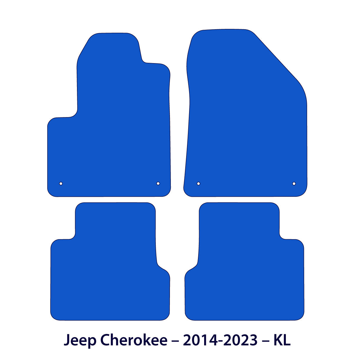Jeep Cherokee Velours Fußmatten 2013-2023 – KL – Schwarz Exklusiv