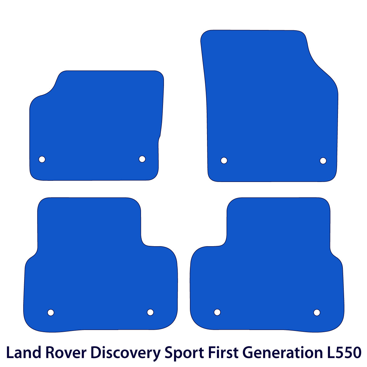 Land Rover Discovery Sport Velours-Fußmatten 2014-2019 – L550 – Schwarz Exklusiv
