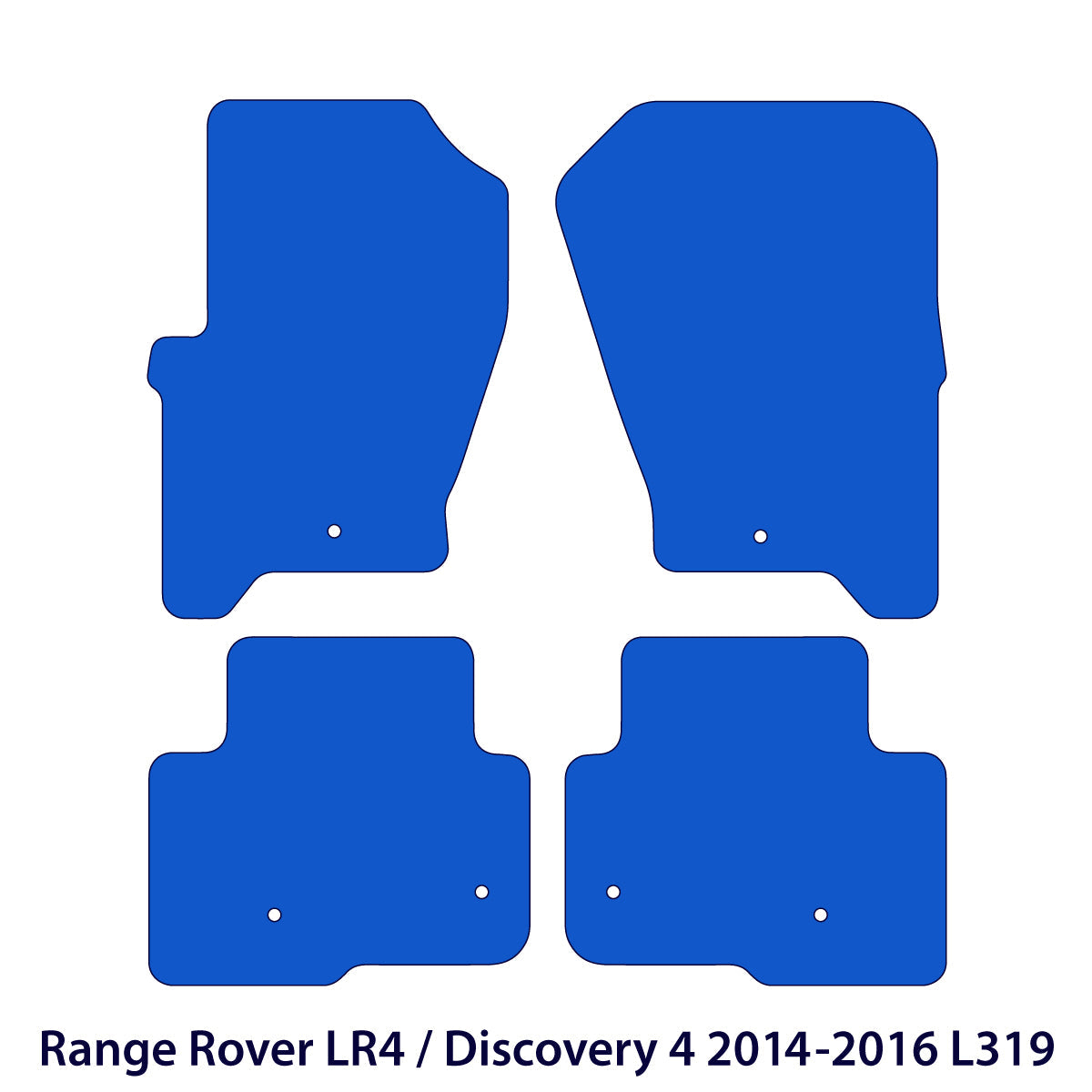 Dywaniki welurowe do Land Rover LR4 / Discovery 4 2014-2016 – Po liftingu L319 – Czarne Exclusive