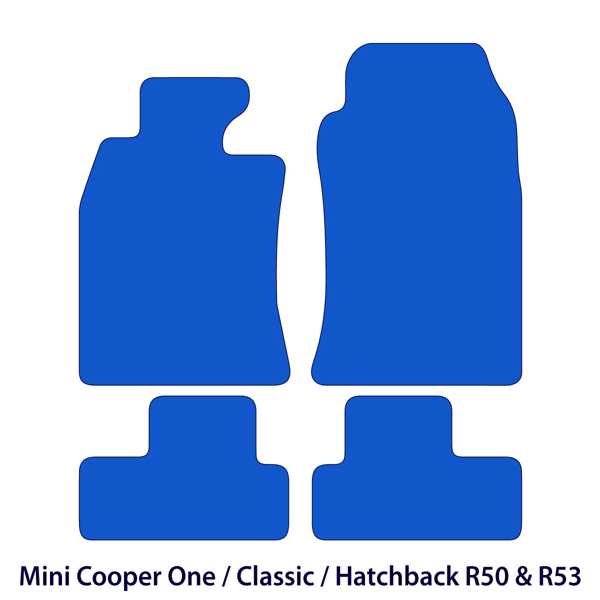 Dywaniki welurowe do Mini Cooper One / Classic Hatchback 2001-2006 – R50 i R53 – Czarne Exclusive