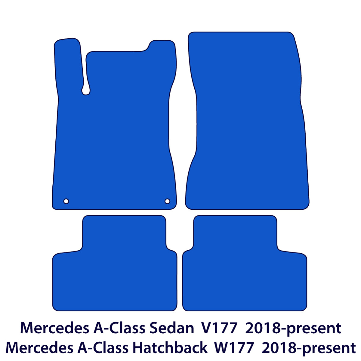 Mercedes A-Klasse Velours Fußmatten 2018-2026 – V177 W177 – Beige