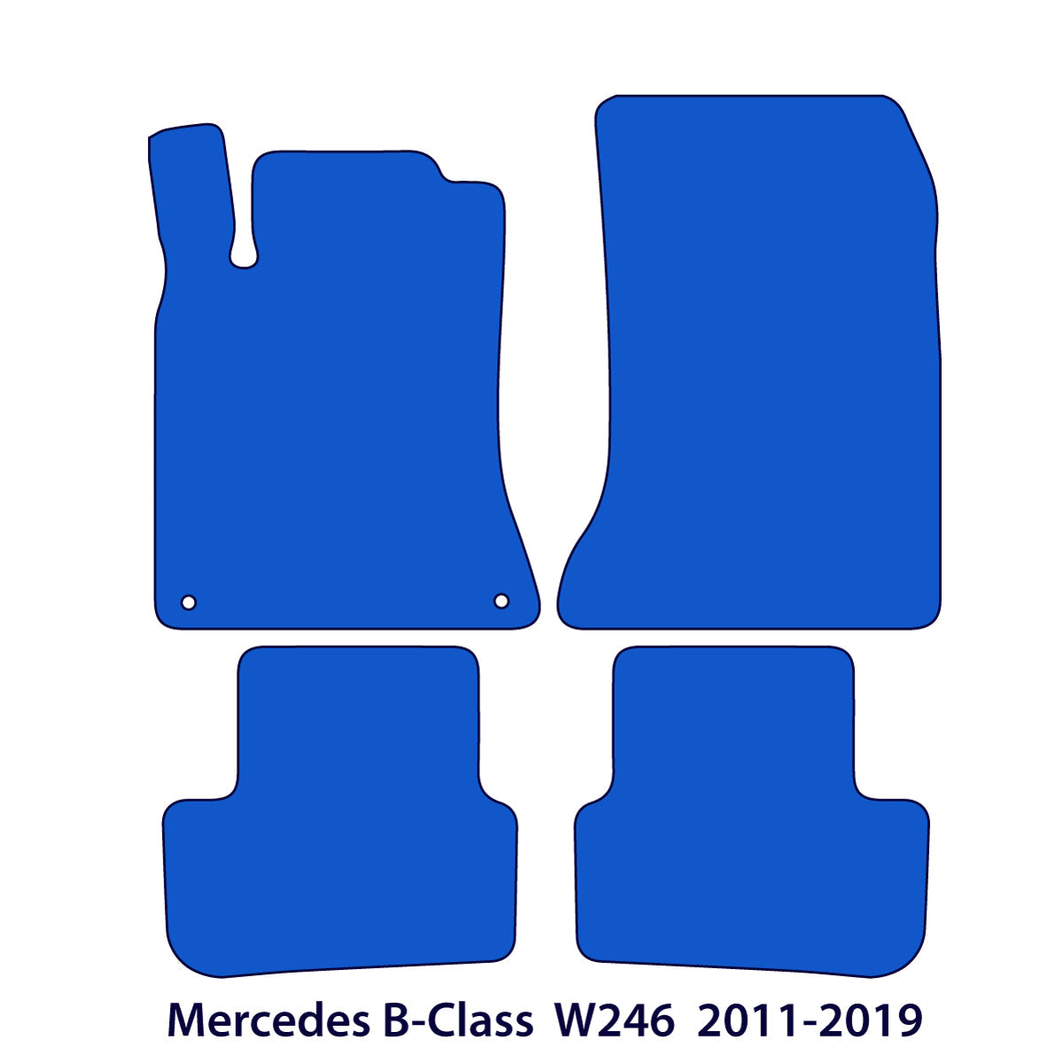 Dywaniki welurowe do Mercedes Klasa B 2011-2019 – W246 – Beżowe