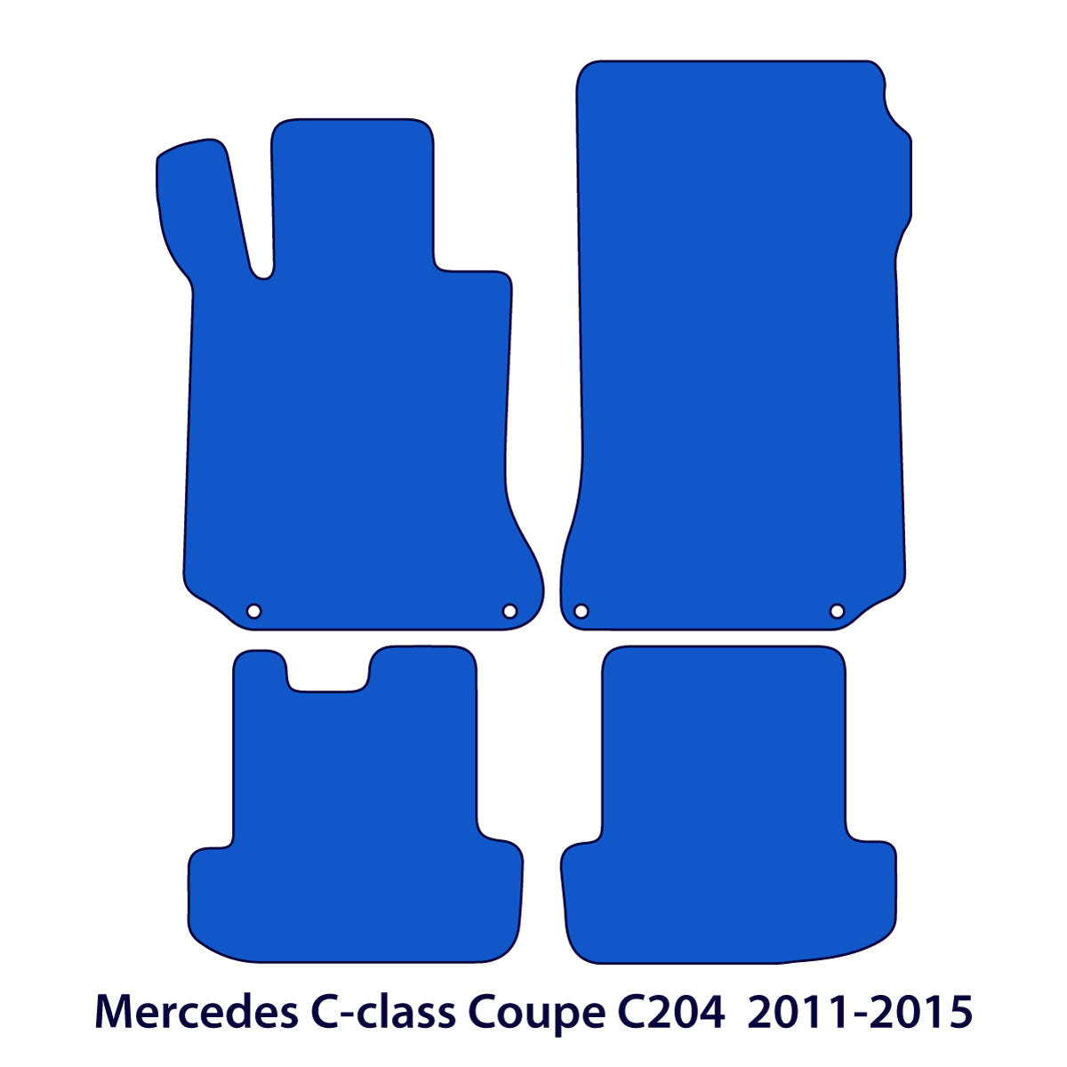 Dywaniki welurowe do Mercedes Klasa C 2011-2015 – Coupé C204 – Czarne Exclusive