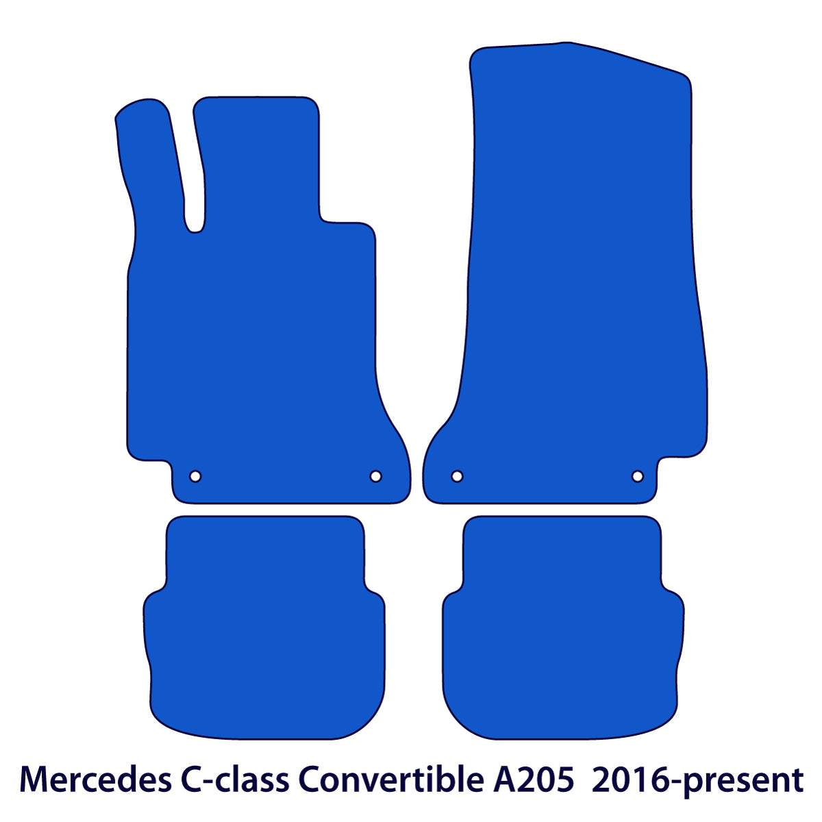 Dywaniki welurowe do Mercedes Klasa C 2016-2024 – Kabriolet A205 – Beżowe