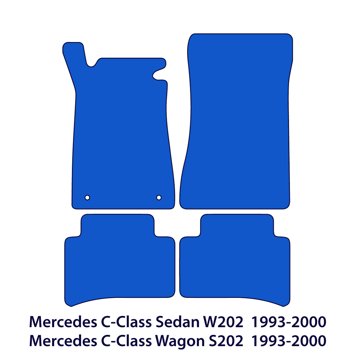 Dywaniki welurowe do Mercedes Klasa C 1993-2001 – W202 i S202 – Beżowe