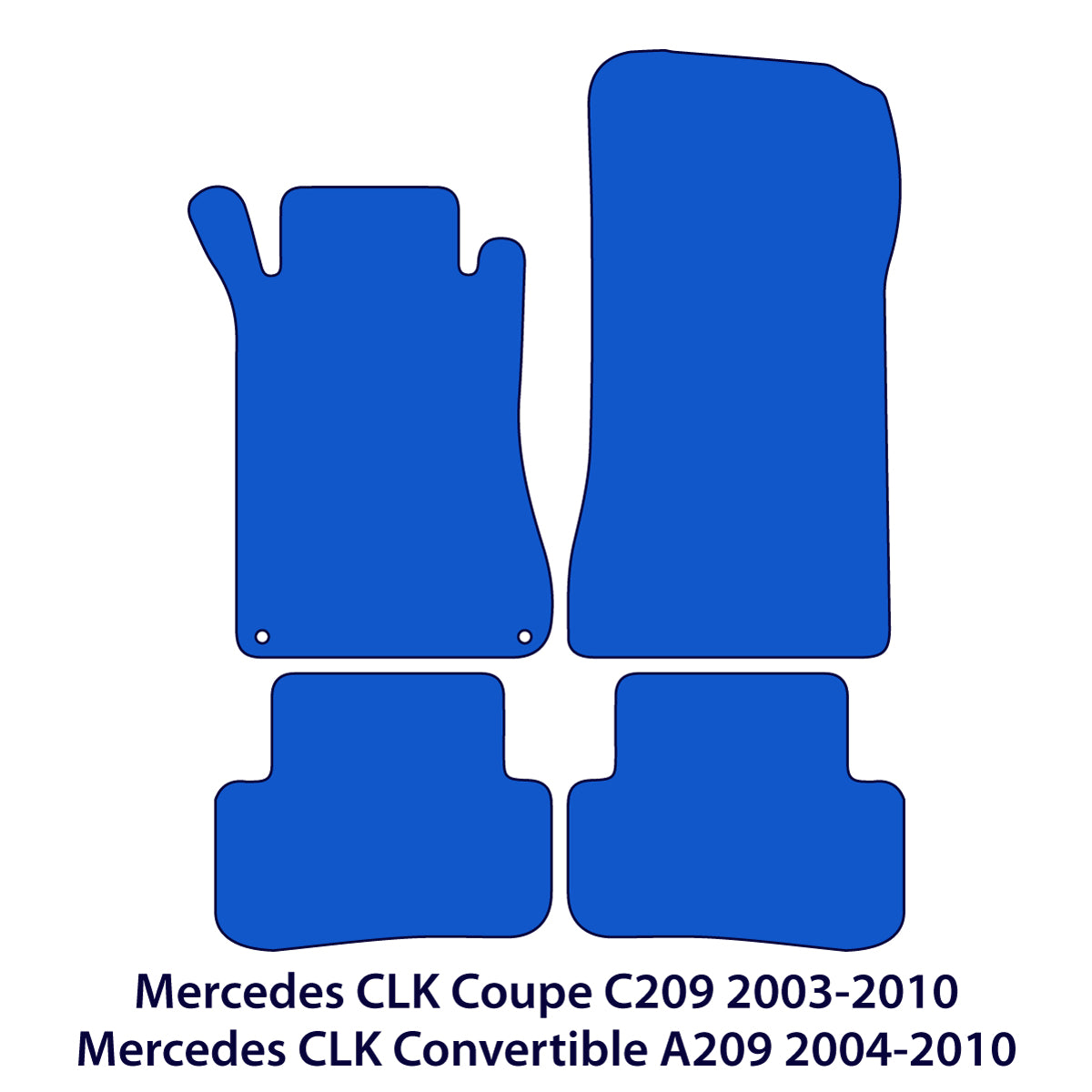 Dywaniki welurowe do Mercedes CLK Coupé 2002-2009 i Kabriolet 2003-2010 – C209 i A209 – Beżowe