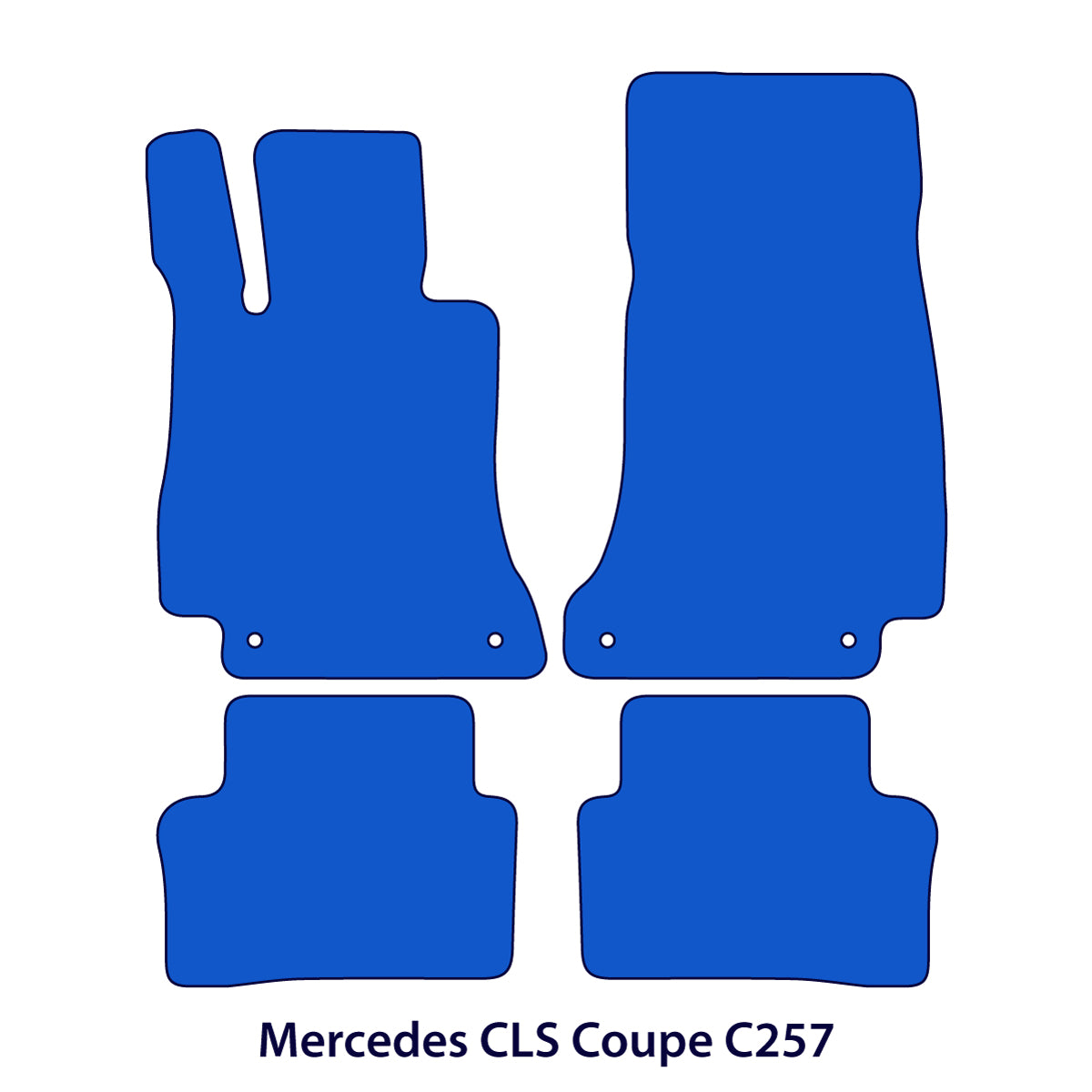 Dywaniki welurowe do Mercedes CLS 2018-2026 – C257 – Czarne Exclusive