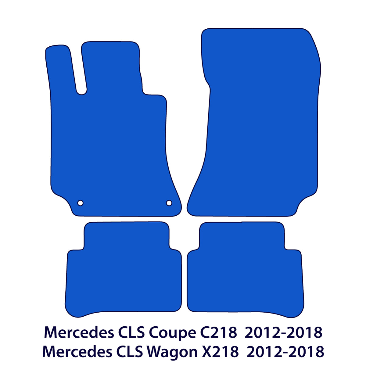 Mercedes CLS Velour Floor Mats 2011-2018 – C218 &amp; X218 – Beige
