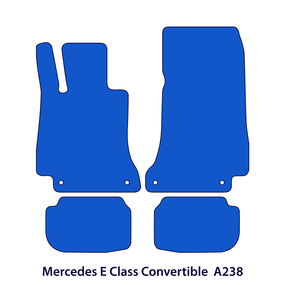 Dywaniki welurowe do Mercedes Klasa E Kabriolet i Coupé 2017-2023 – A238 i C238 – Czarne Exclusive
