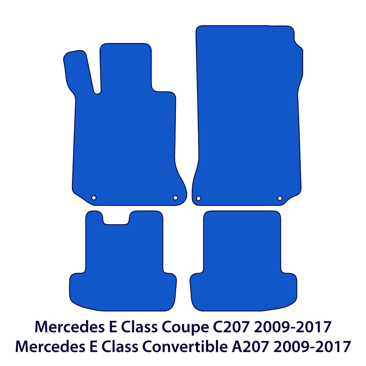 Dywaniki welurowe do Mercedes Klasa E Coupé i Kabriolet 2009-2017 – C207 i A207 – Beżowe