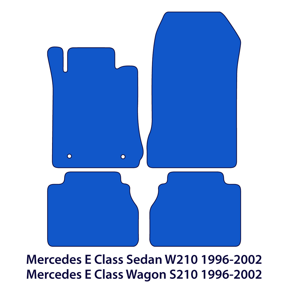 Dywaniki welurowe do Mercedes Klasa E 1995-2003 – W210 i S210 – Czarne Exclusive