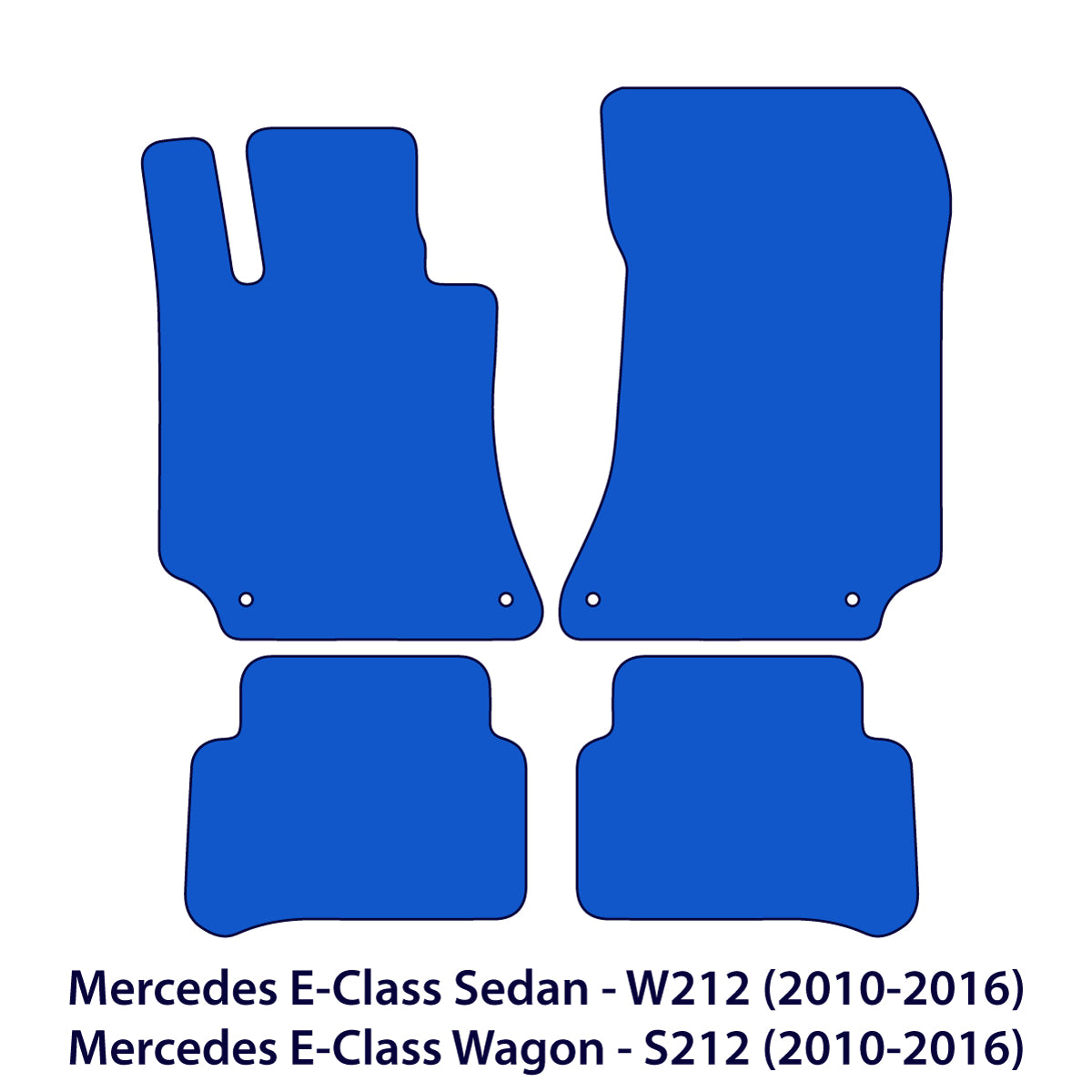 Dywaniki welurowe do Mercedes Klasa E 2009-2016 – W212 i S212 – Czarne Exclusive