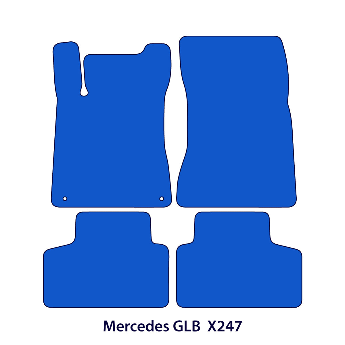 Mercedes GLB Velours-Fußmatten 2019-2026 – X247 – Beige