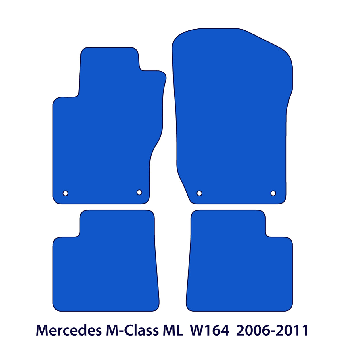 Dywaniki welurowe do Mercedes Klasa M ML 2005-2011 – W164 – Beżowe