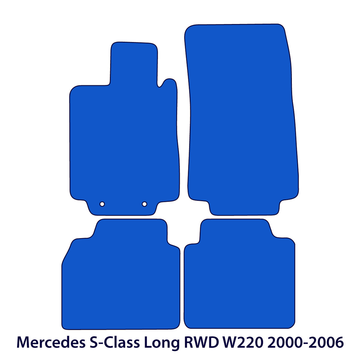 Mercedes S-Class Long RWD Velour Floor Mats 1998-2005 – W220 – Beige