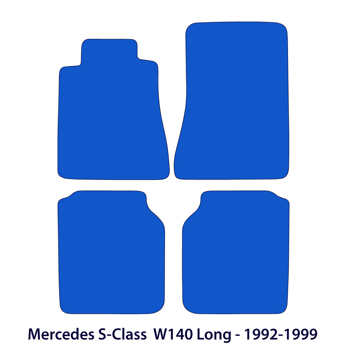 Mercedes S-Class Long Velour Floor Mats 1991-1998 – W140 – Beige