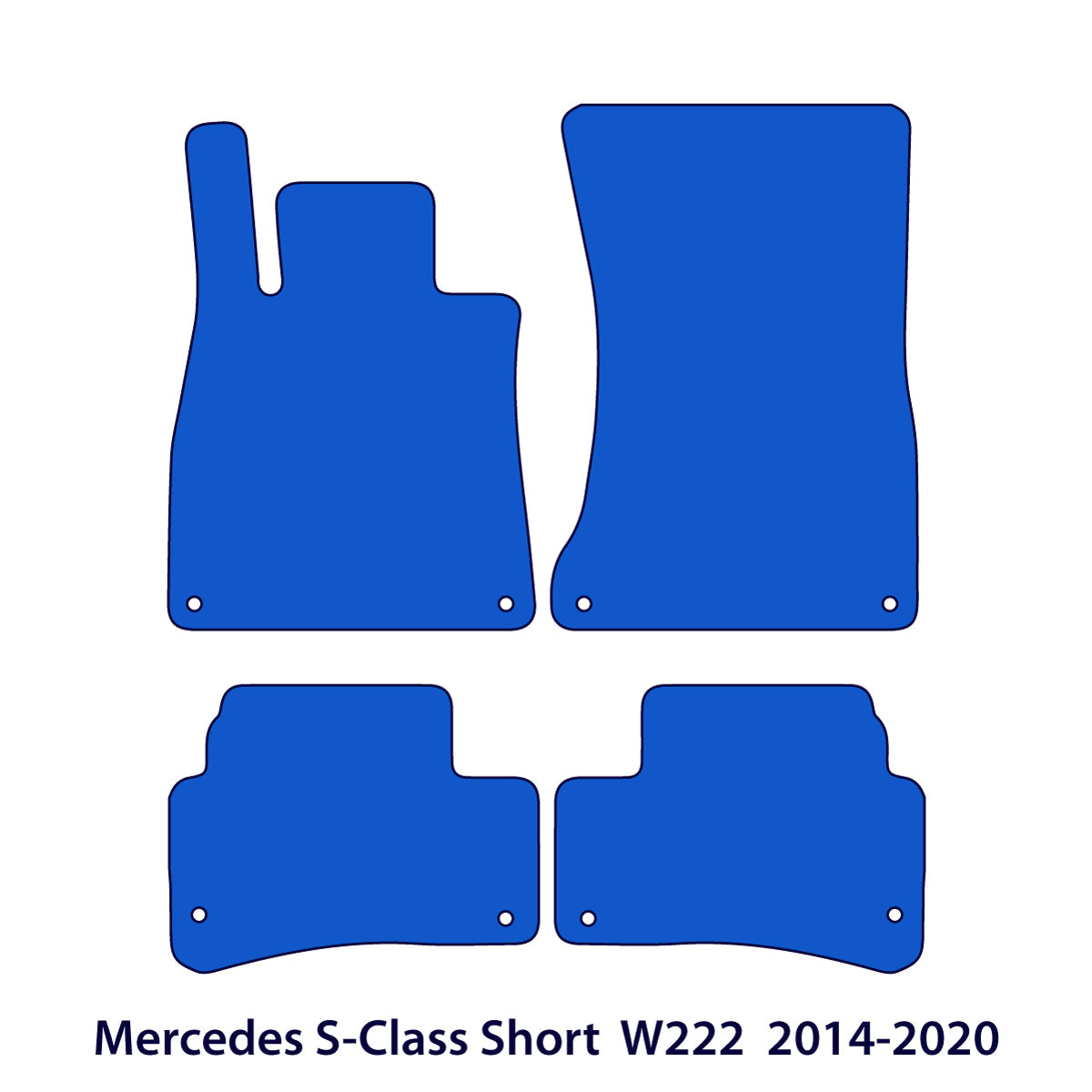 Mercedes S-Klasse Kurzflor Velours Fußmatten 2013-2020 – W222 – Beige