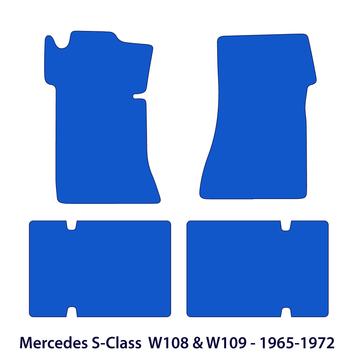 Mercedes W108 &amp; W109 Velour Floor Mats 1965-1972 – Beige