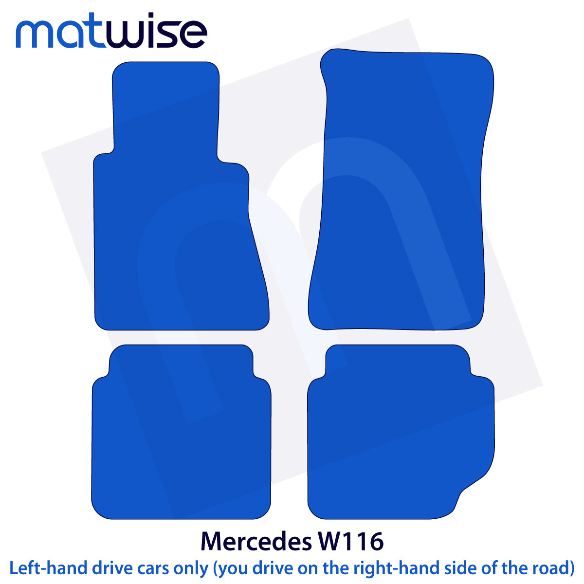 Mercedes S-Class W116 Velour Floor Mats 1972-1980 – Beige