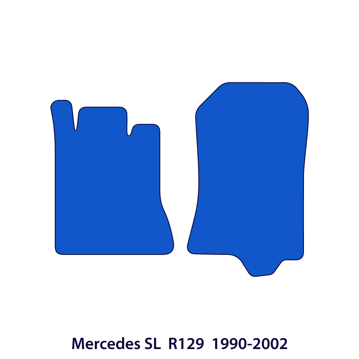 Mercedes SL Velour Floor Mats 1989-2001 – R129 – Black Exclusive