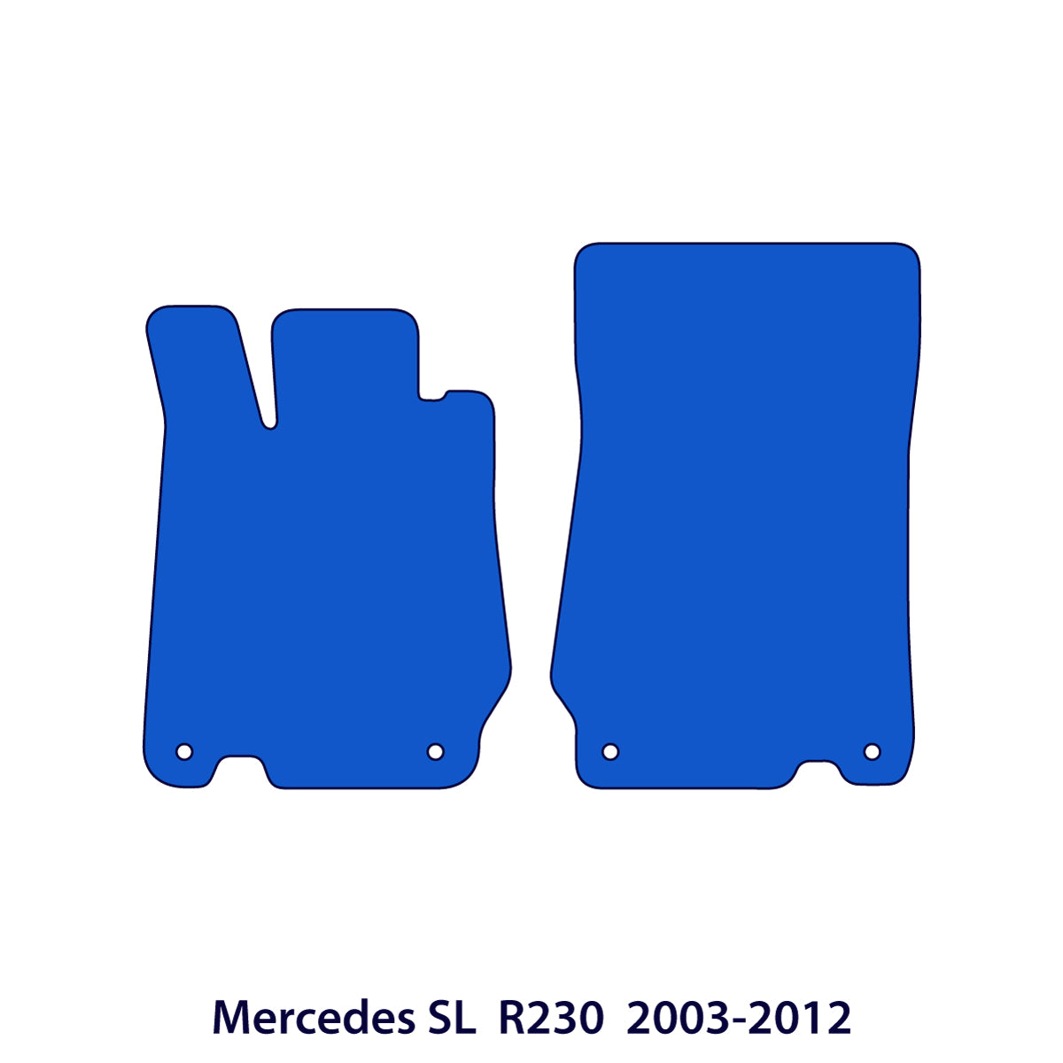 Mercedes SL Velour Floor Mats 2001-2011 – R230 – Beige