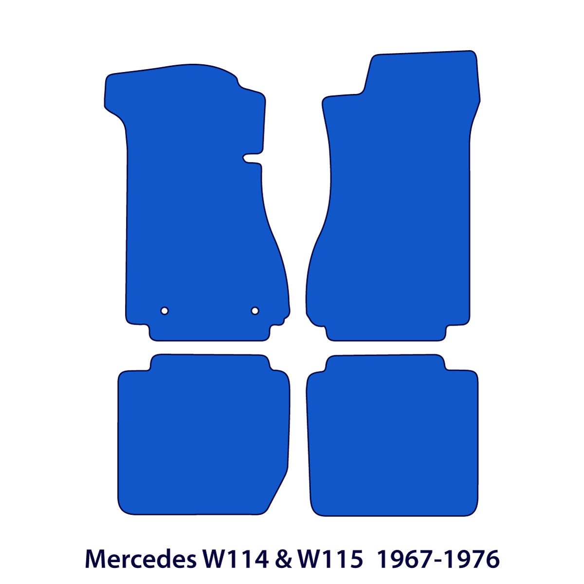 Mercedes W114 &amp; W115 Velours Fußmatten 1968-1976 – Beige